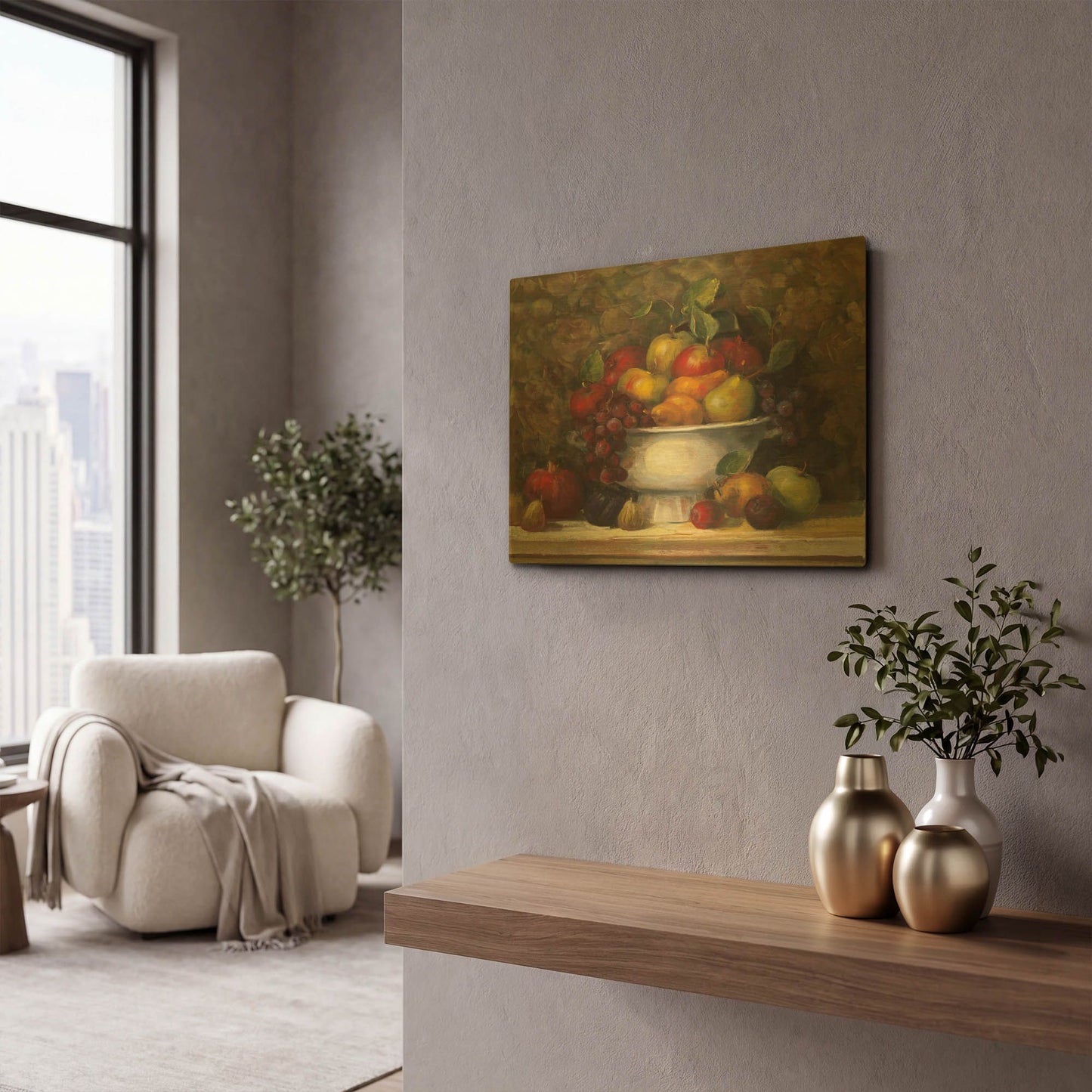 'Holiday Still Liffe' By Carol Rowan Gold Metal Wall Art