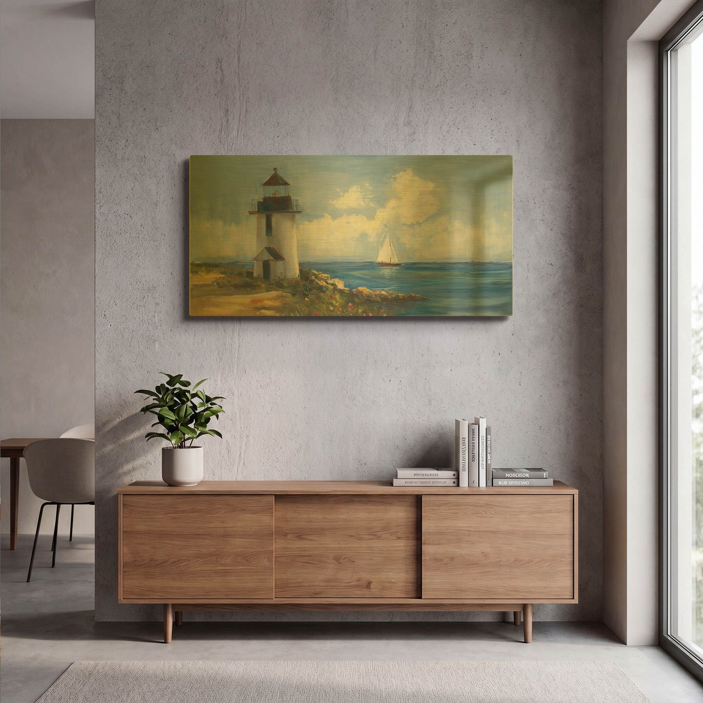 'Sunday Morning Sail V2' By Carol Rowan Gold Metal Wall Art