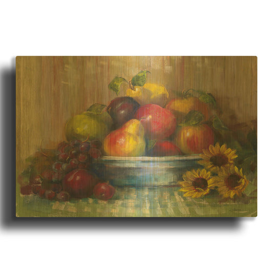 'Fruit Basket' By Carol Rowan Gold Metal Wall Art