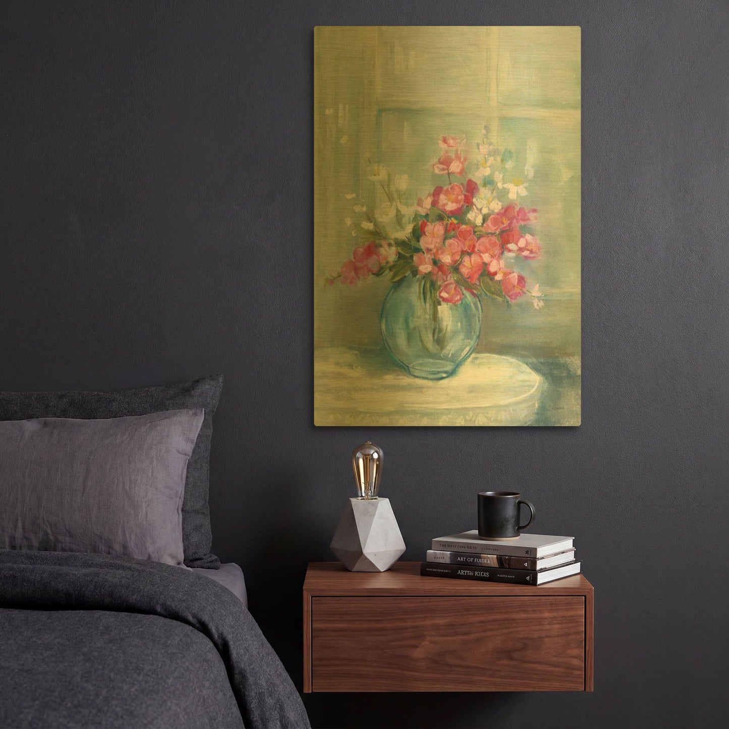 'Spring Bouquet I' By Carol Rowan Gold Metal Wall Art