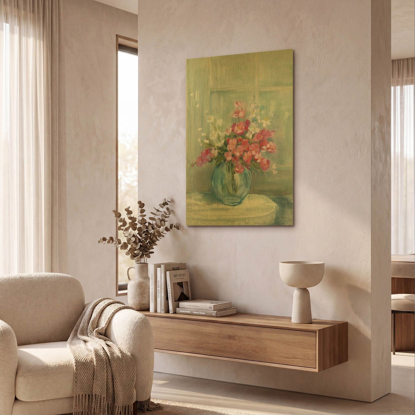 'Spring Bouquet I' By Carol Rowan Gold Metal Wall Art