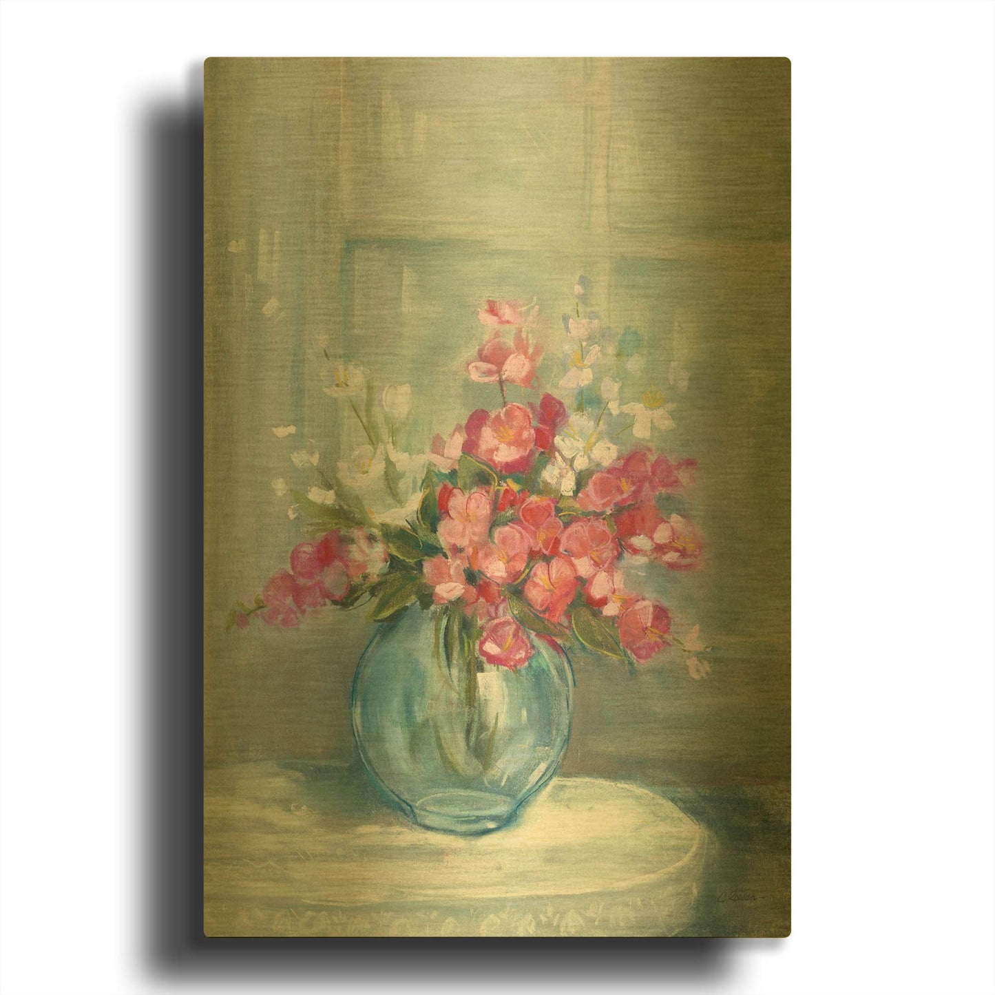 'Spring Bouquet I' By Carol Rowan Gold Metal Wall Art