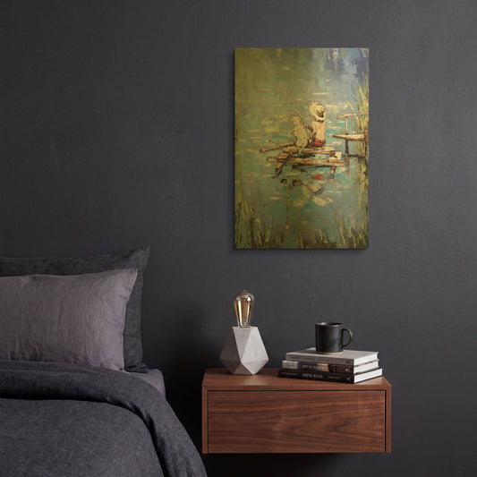 'Fishermen' By Alexander Gunin Gold Metal Wall Art