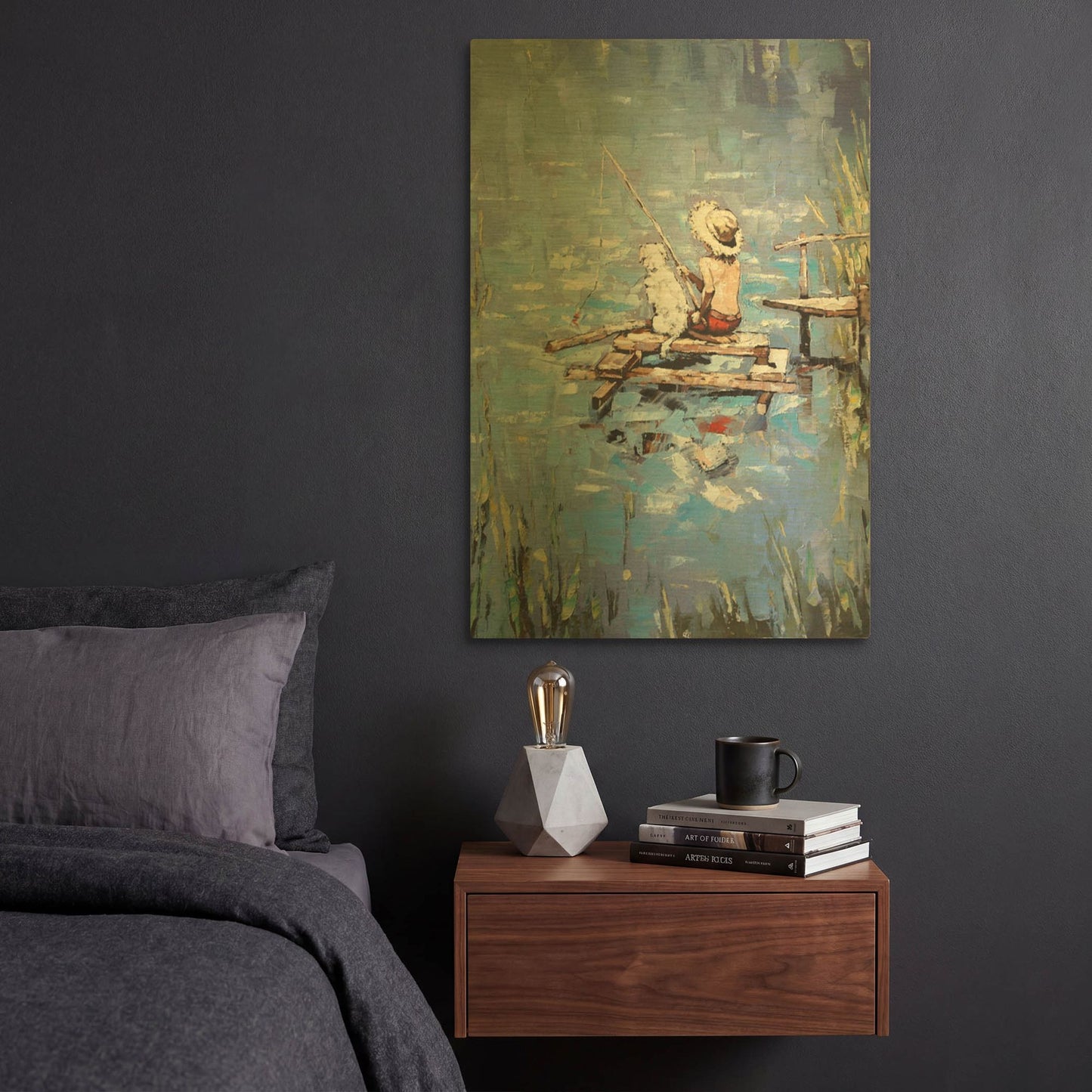 'Fishermen' By Alexander Gunin Gold Metal Wall Art