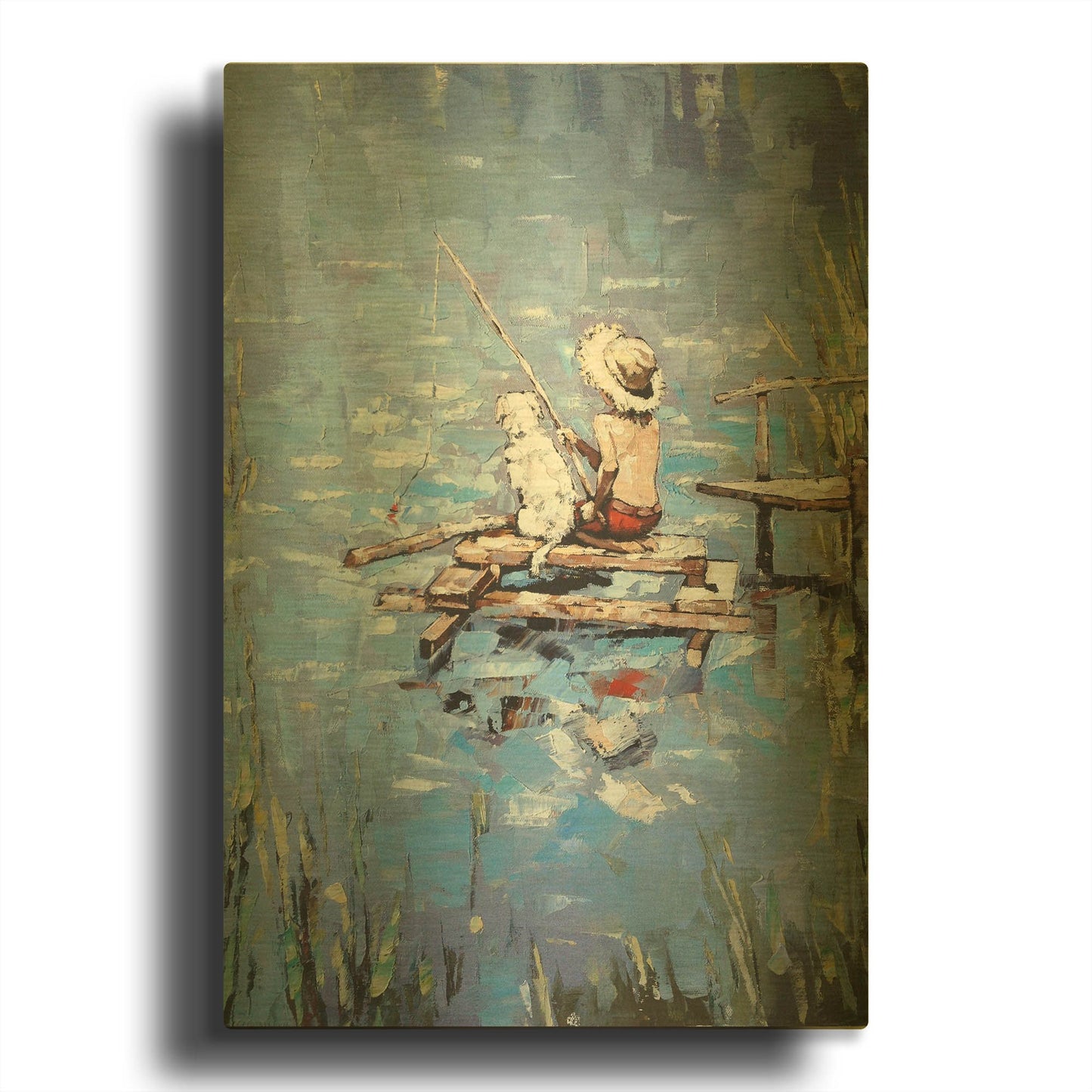 'Fishermen' By Alexander Gunin Gold Metal Wall Art