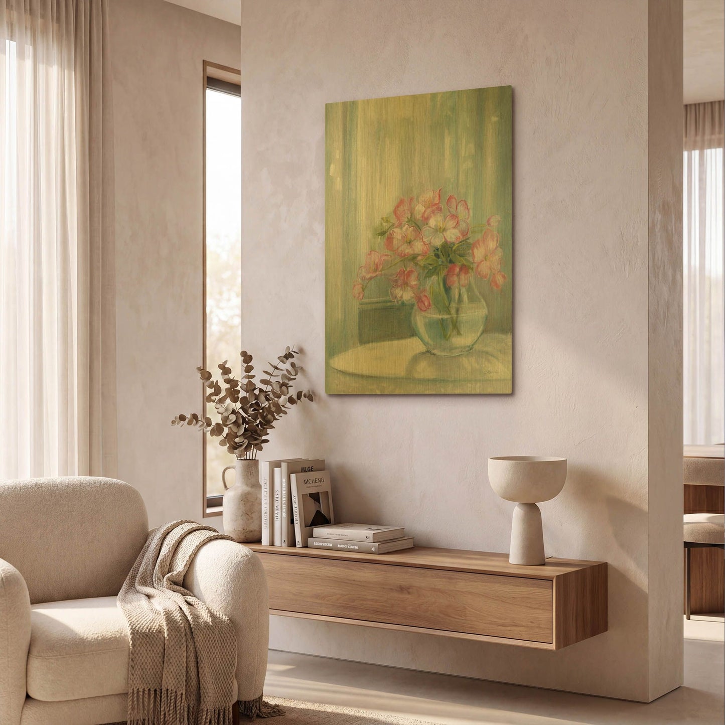 'Spring Bouquet II' By Carol Rowan Gold Metal Wall Art