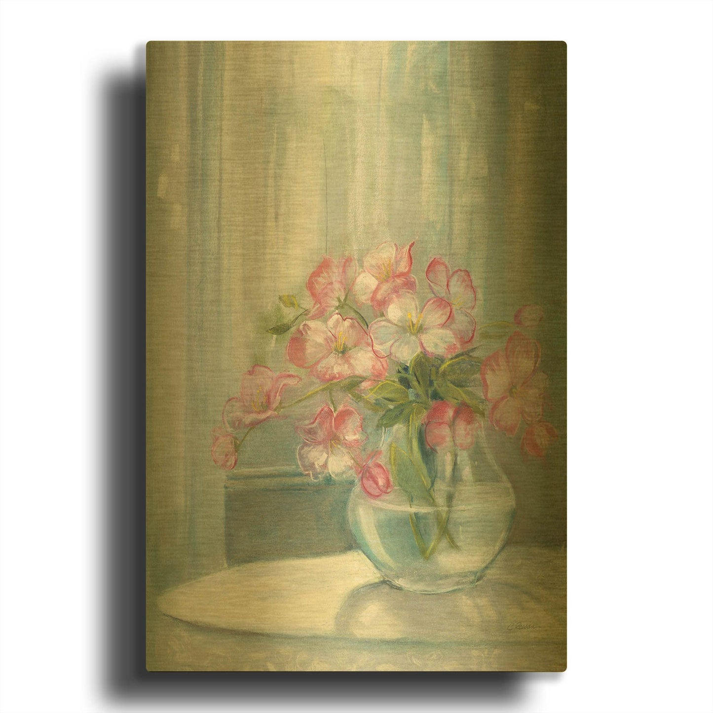 'Spring Bouquet II' By Carol Rowan Gold Metal Wall Art