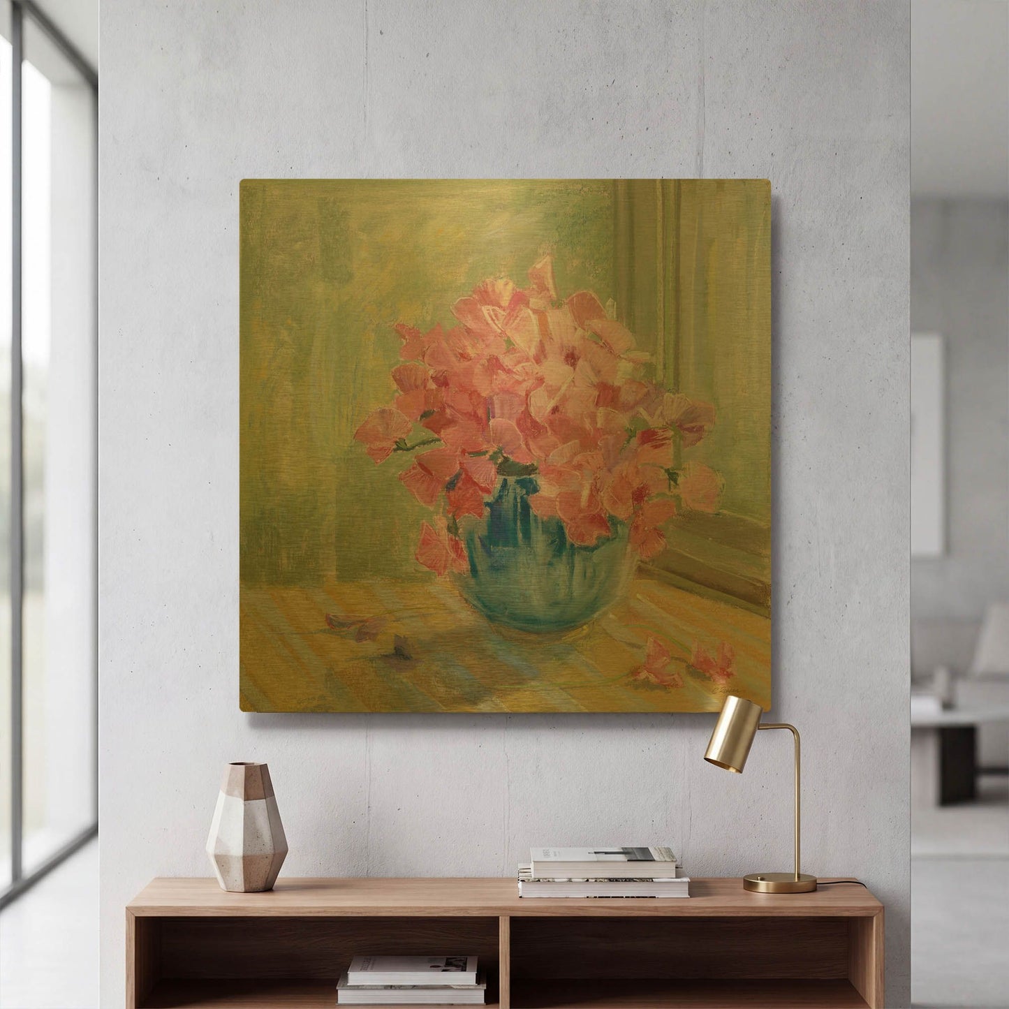 'Pretty In Pink' By Carol Rowan Gold Metal Wall Art
