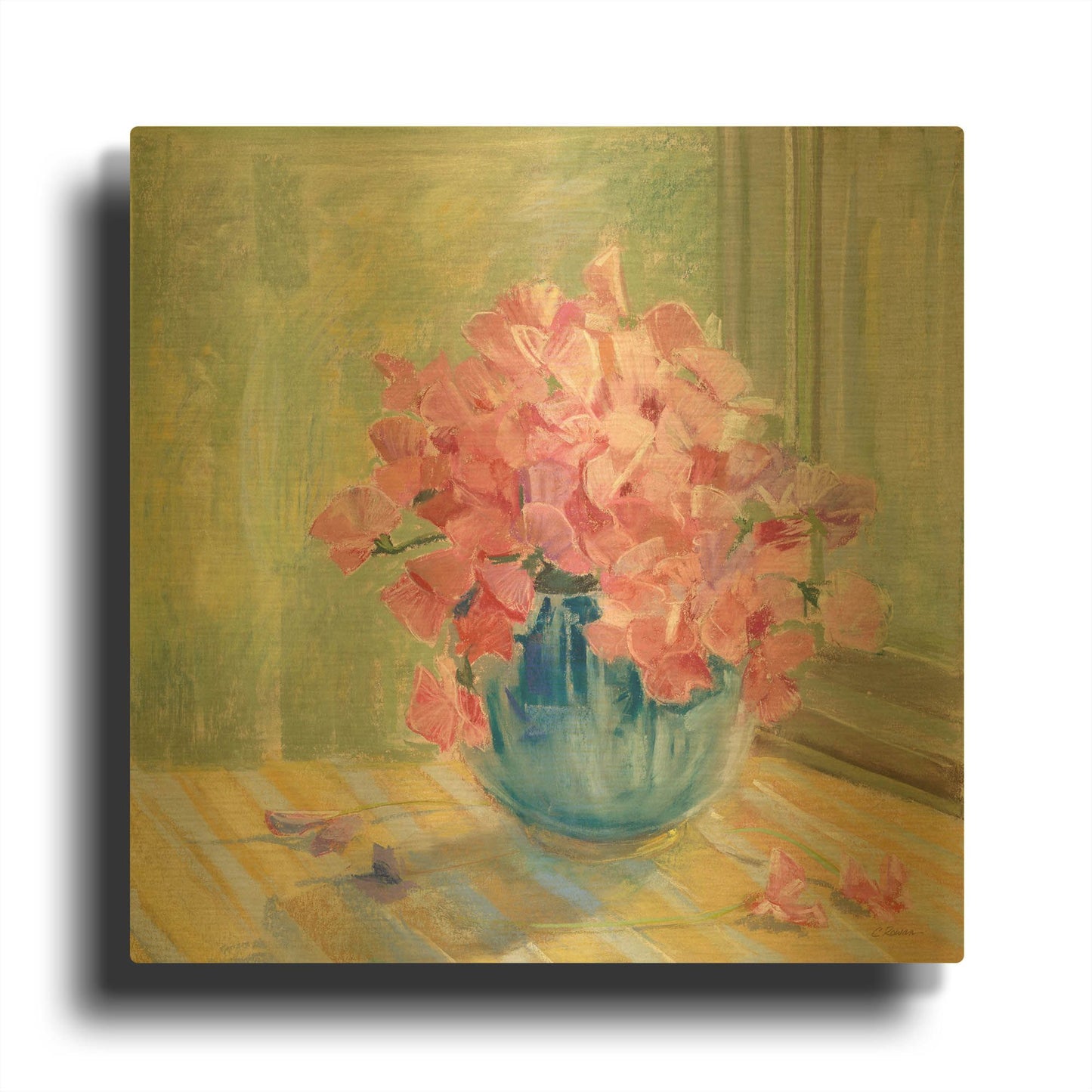 'Pretty In Pink' By Carol Rowan Gold Metal Wall Art