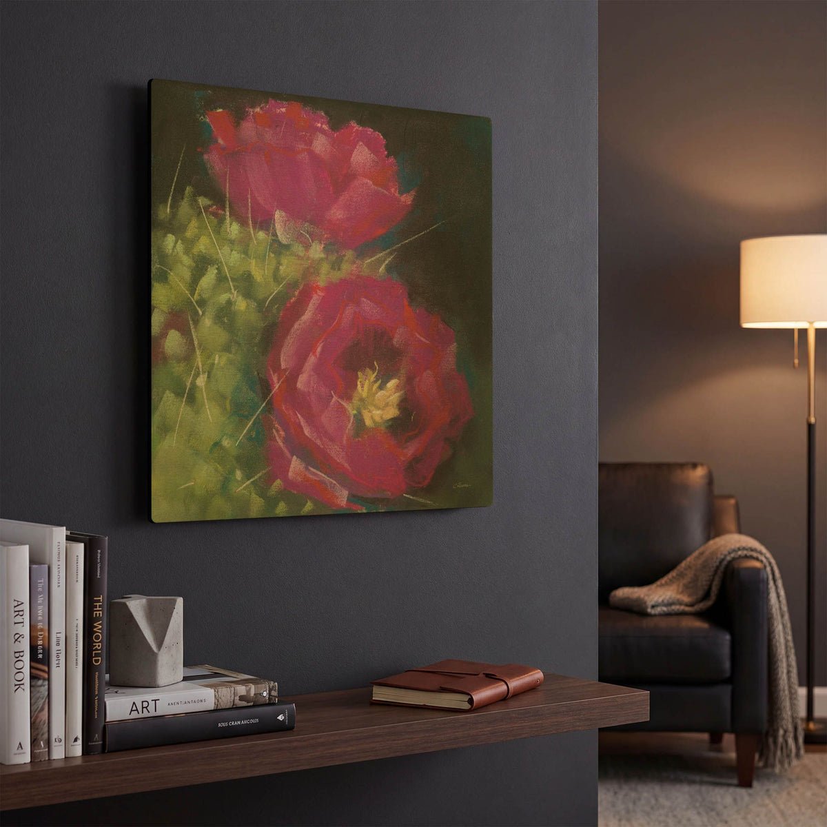 'Blooming Succulent III' By Carol Rowan Gold Metal Wall Art