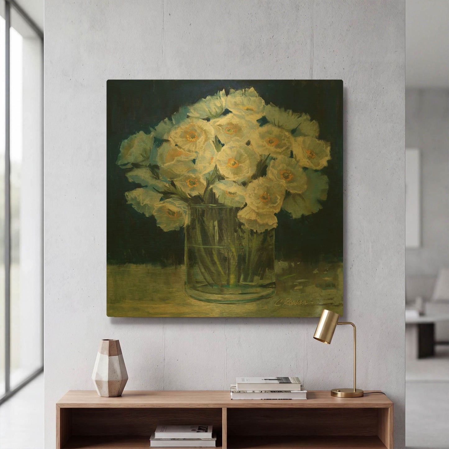 'Spring Twilight I V2' By Carol Rowan Gold Metal Wall Art
