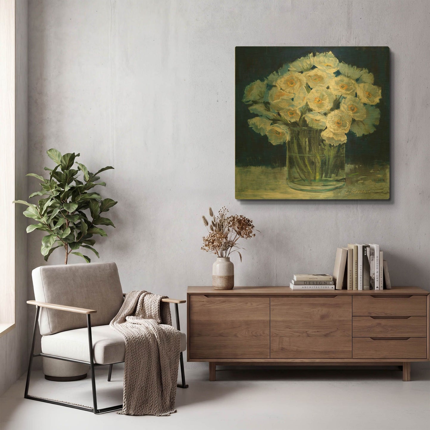 'Spring Twilight I V2' By Carol Rowan Gold Metal Wall Art