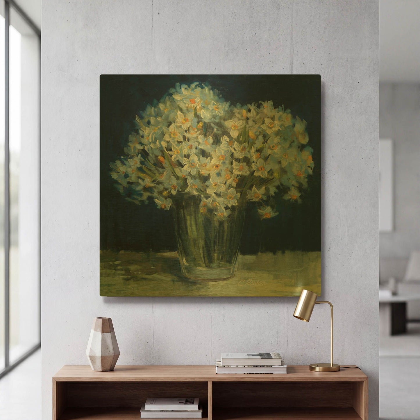 'Spring Twilight II V2' By Carol Rowan Gold Metal Wall Art