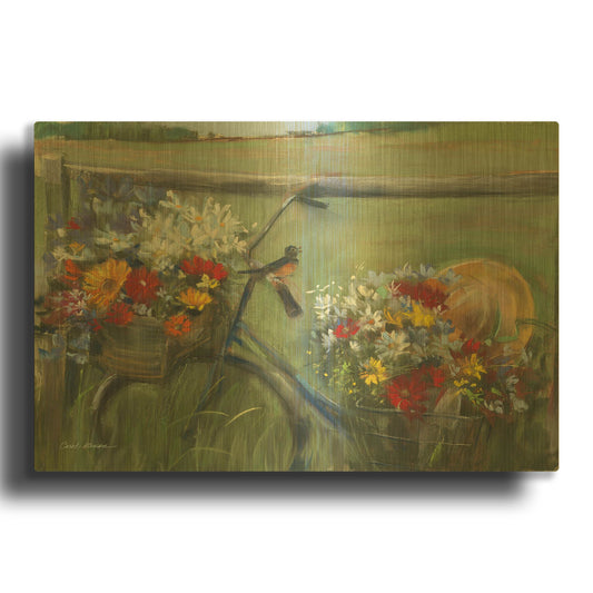 'Karens Bicycle' By Carol Rowan Gold Metal Wall Art