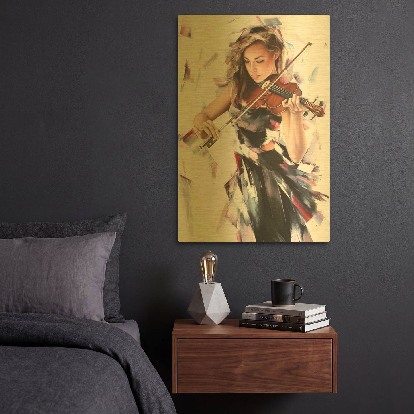 'Indigo' By Alexander Gunin Gold Metal Wall Art
