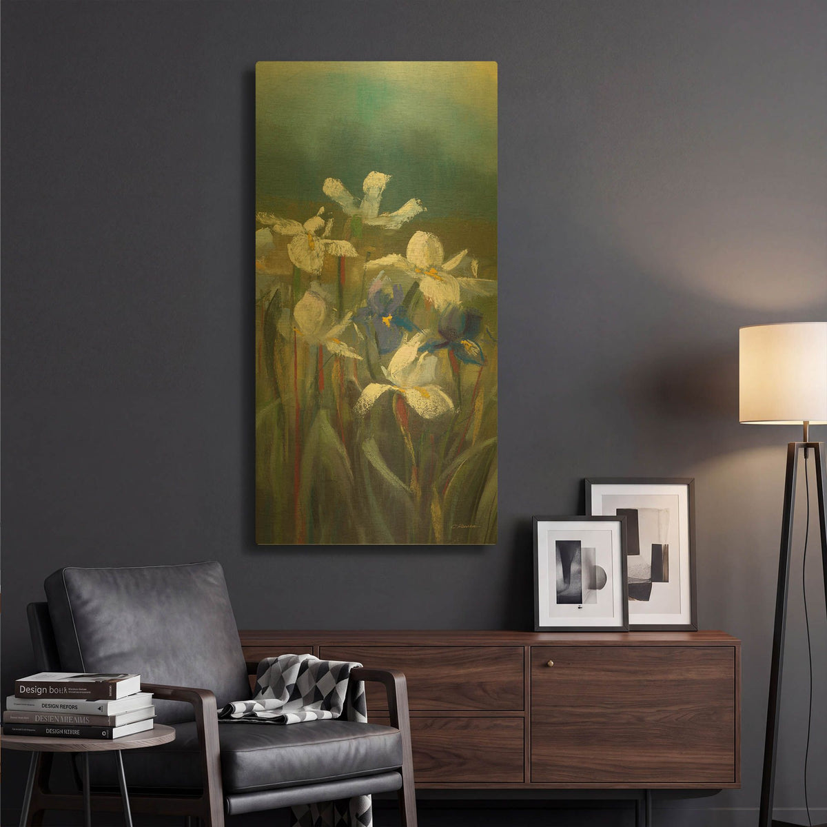 'Wild Iris II' By Carol Rowan Gold Metal Wall Art