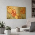 'Yellow Tulips Bold' By Carol Rowan Gold Metal Wall Art