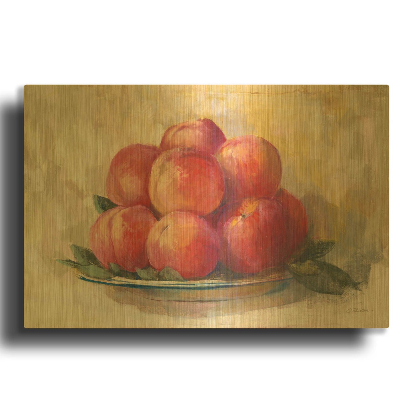'Fruit Bowl' By Carol Rowan Gold Metal Wall Art