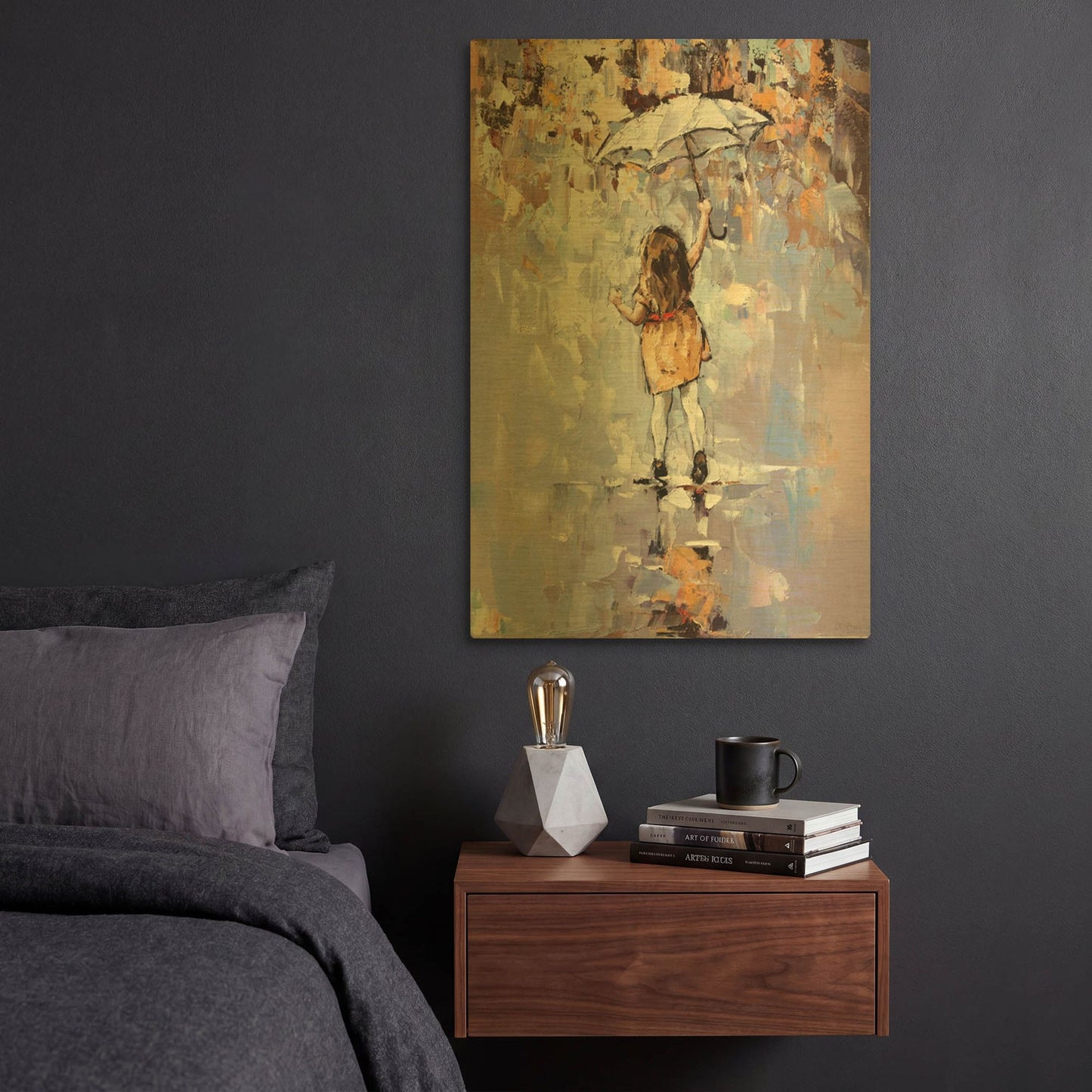 'Letting Up' By Alexander Gunin Gold Metal Wall Art