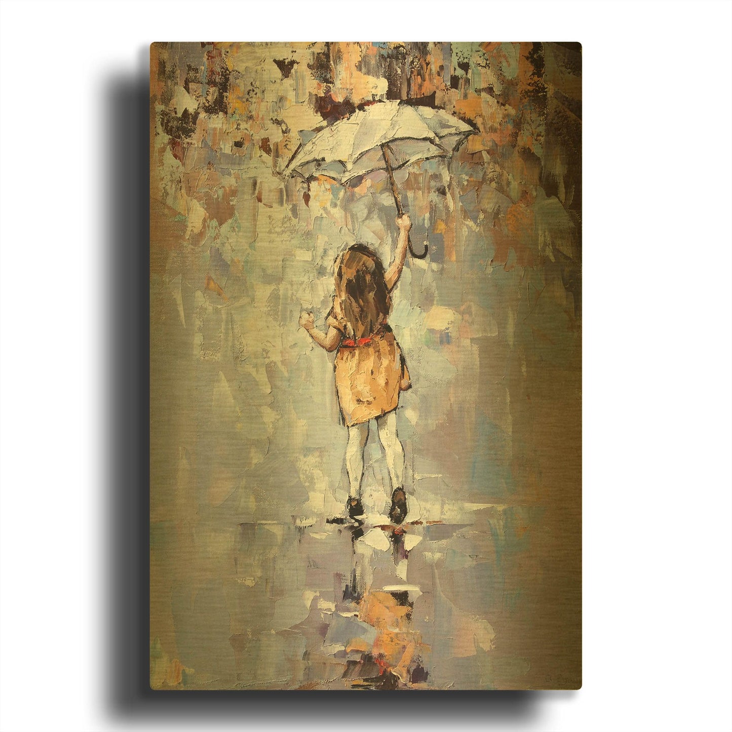 'Letting Up' By Alexander Gunin Gold Metal Wall Art