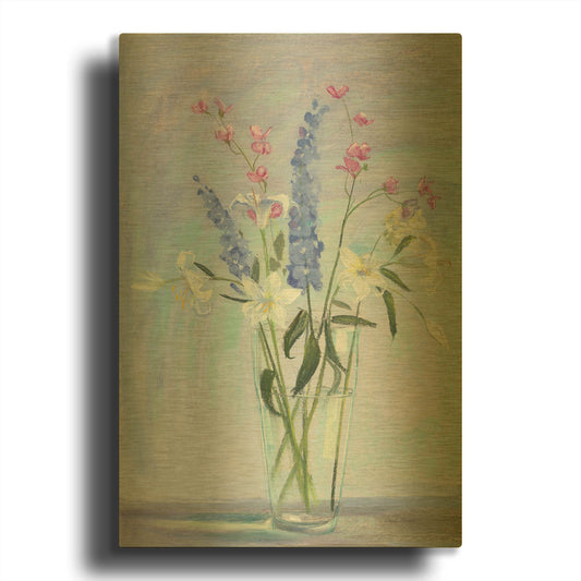 'Summer Vase I' By Carol Rowan Gold Metal Wall Art