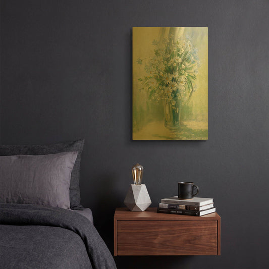 'Sunlit Daisies' By Carol Rowan Gold Metal Wall Art