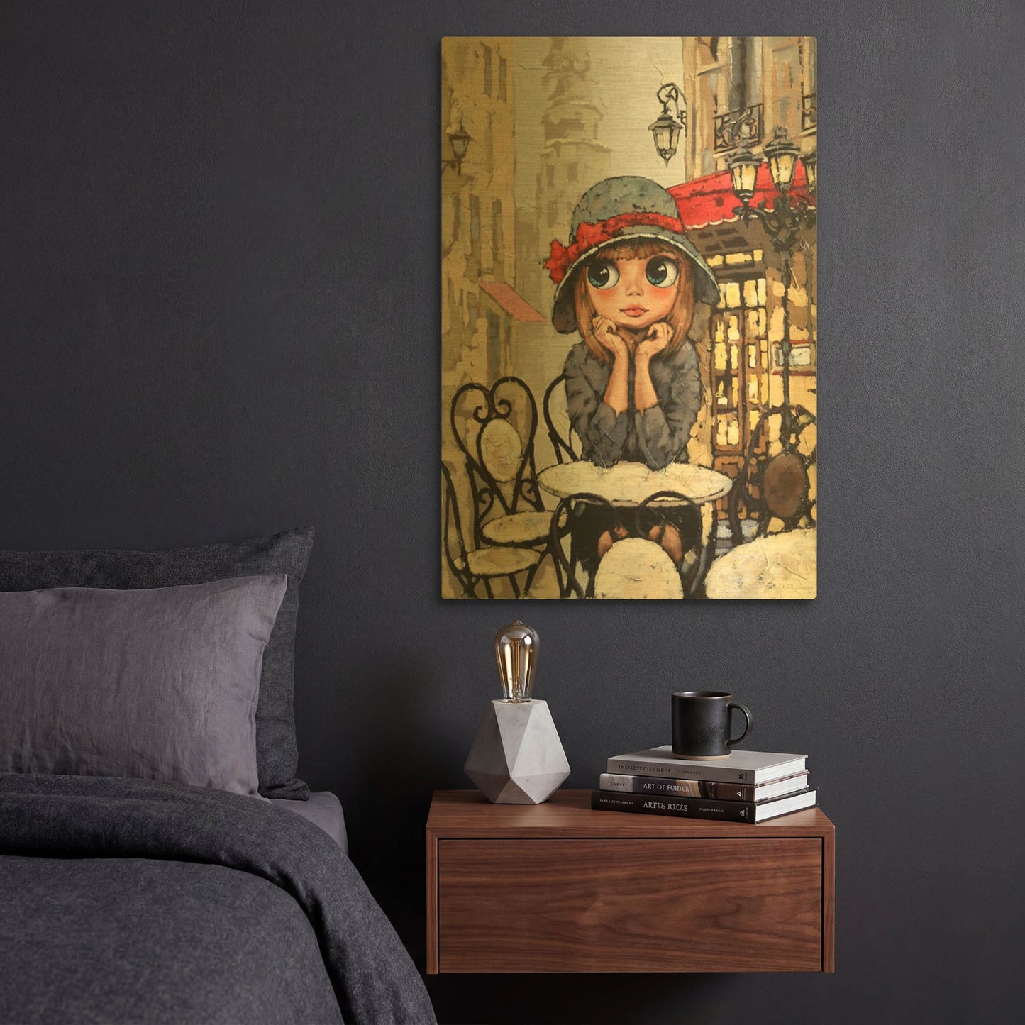 'Morning Coffee' By Alexander Gunin Gold Metal Wall Art