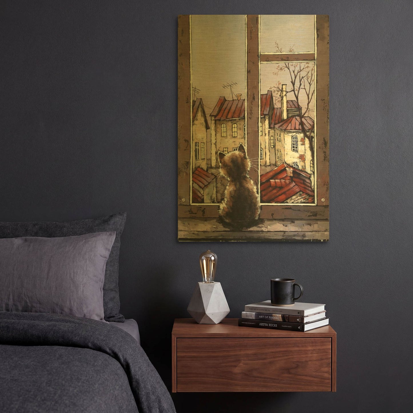 'Old Yard' By Alexander Gunin Gold Metal Wall Art
