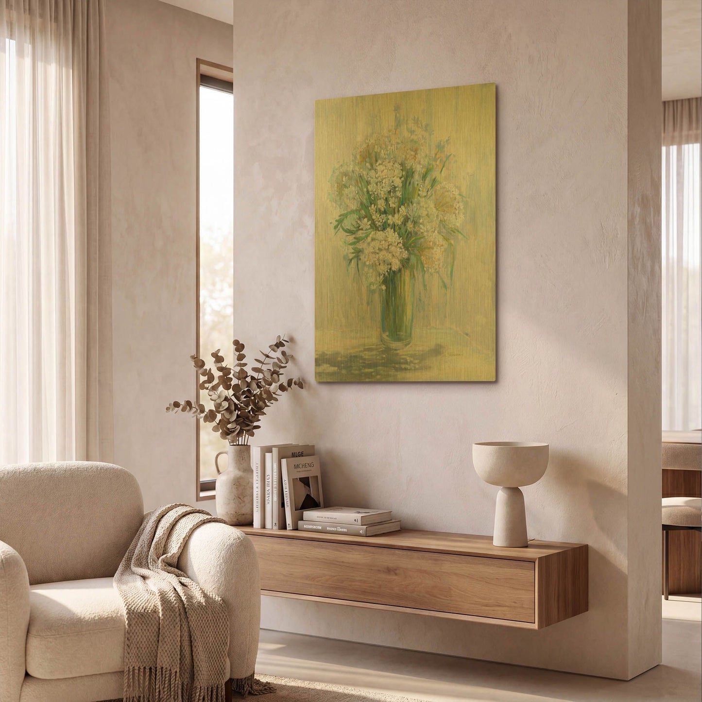 'Radiant Lace Neutral' By Carol Rowan Gold Metal Wall Art
