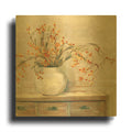 'Nancy Bittersweet Neutral Sq' By Carol Rowan Gold Metal Wall Art