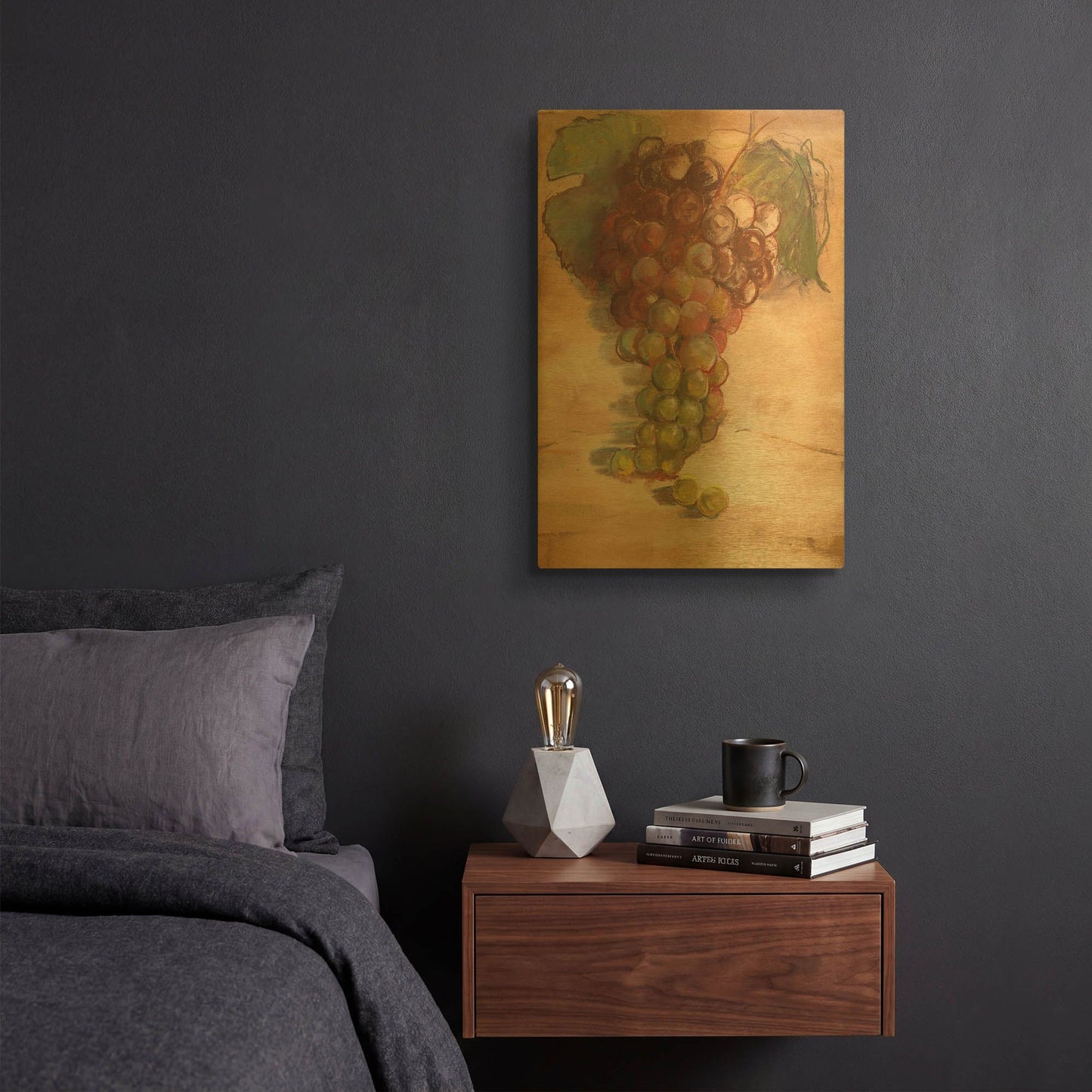 'Grape Harvest II No Label' By Carol Rowan Gold Metal Wall Art