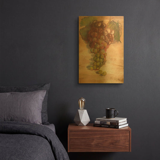 'Grape Harvest II No Label' By Carol Rowan Gold Metal Wall Art