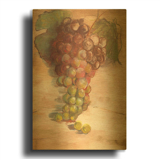 'Grape Harvest II No Label' By Carol Rowan Gold Metal Wall Art