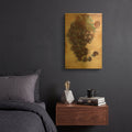 'Grape Harvest III No Label' By Carol Rowan Gold Metal Wall Art