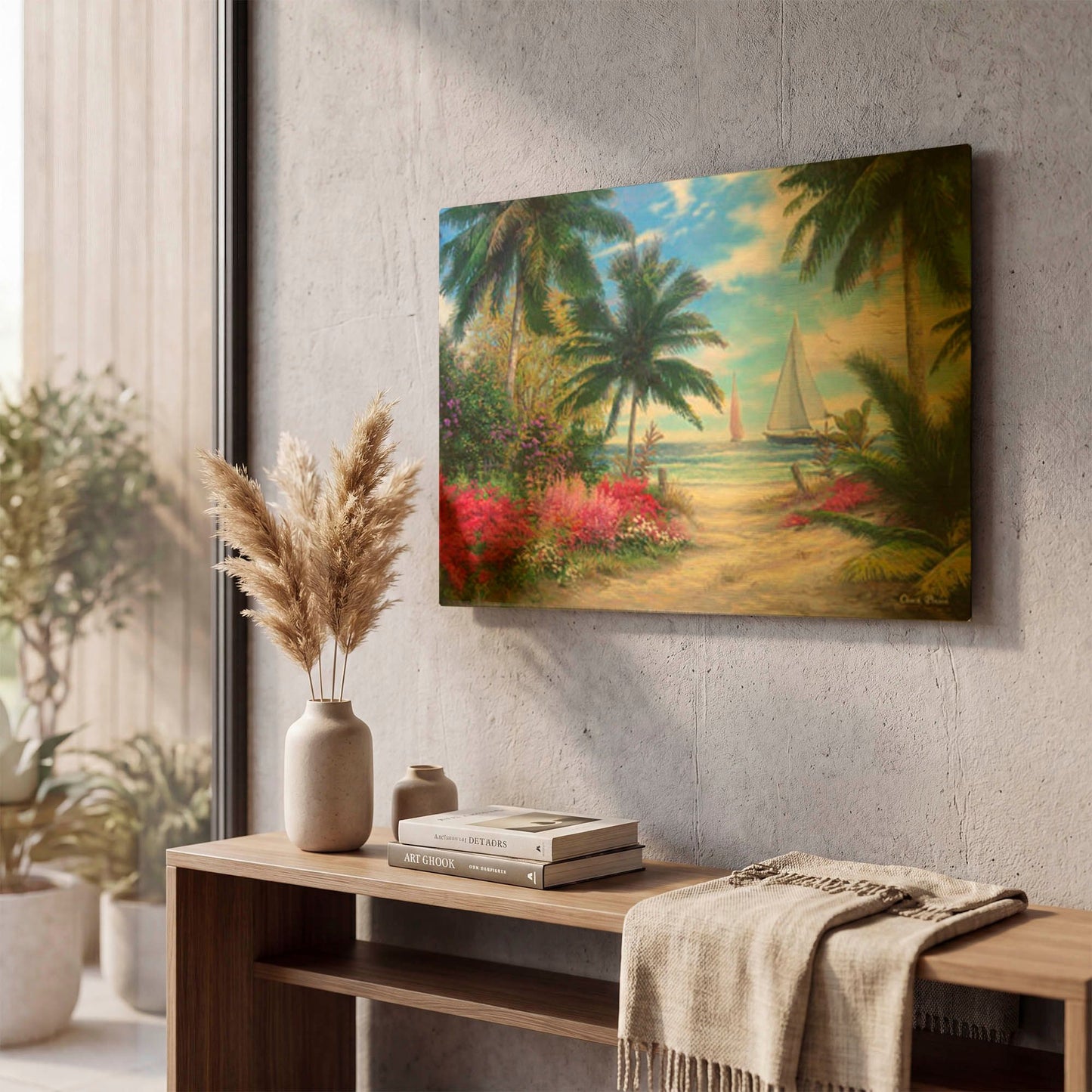 'Sea BreezeTrail' By Chuck Pinson Gold Metal Wall Art