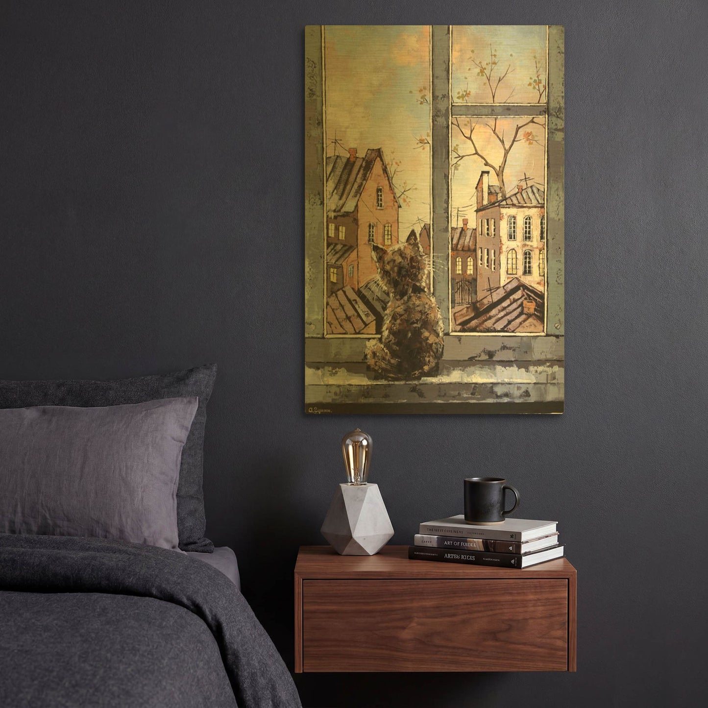 'Spring' By Alexander Gunin Gold Metal Wall Art