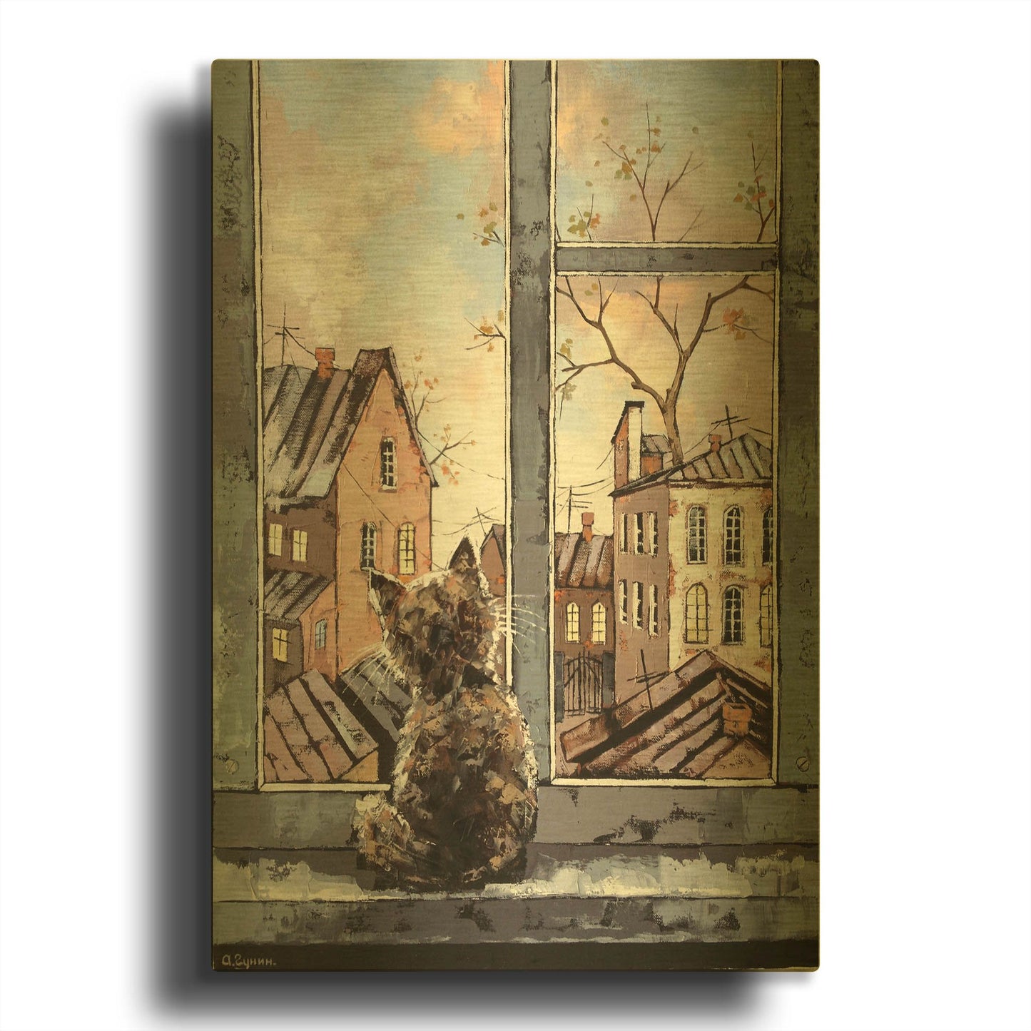 'Spring' By Alexander Gunin Gold Metal Wall Art