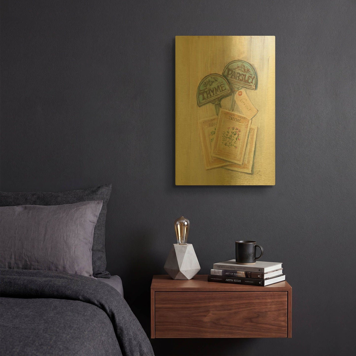 'Seed Packs' By Carol Rowan Gold Metal Wall Art