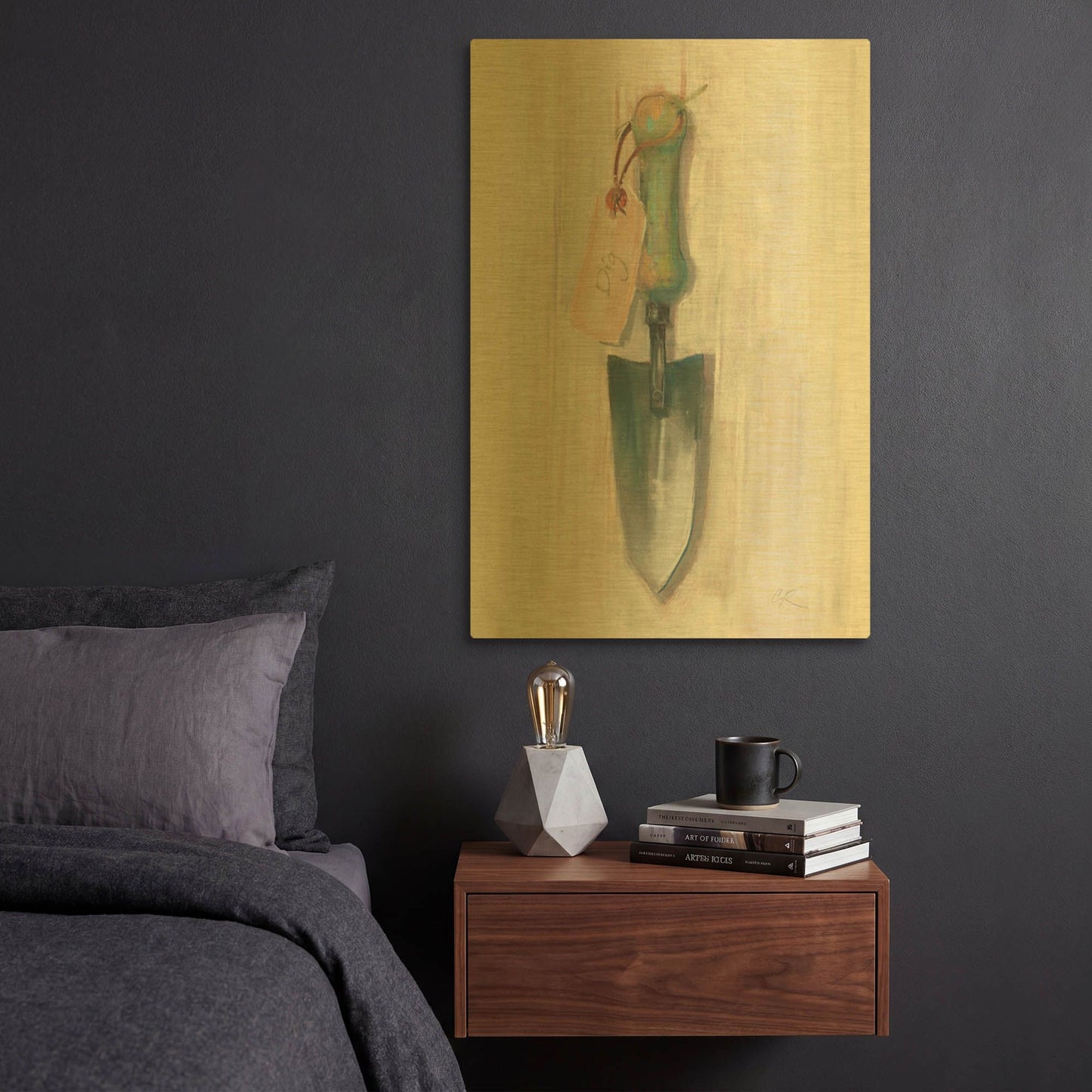 'Trowel' By Carol Rowan Gold Metal Wall Art