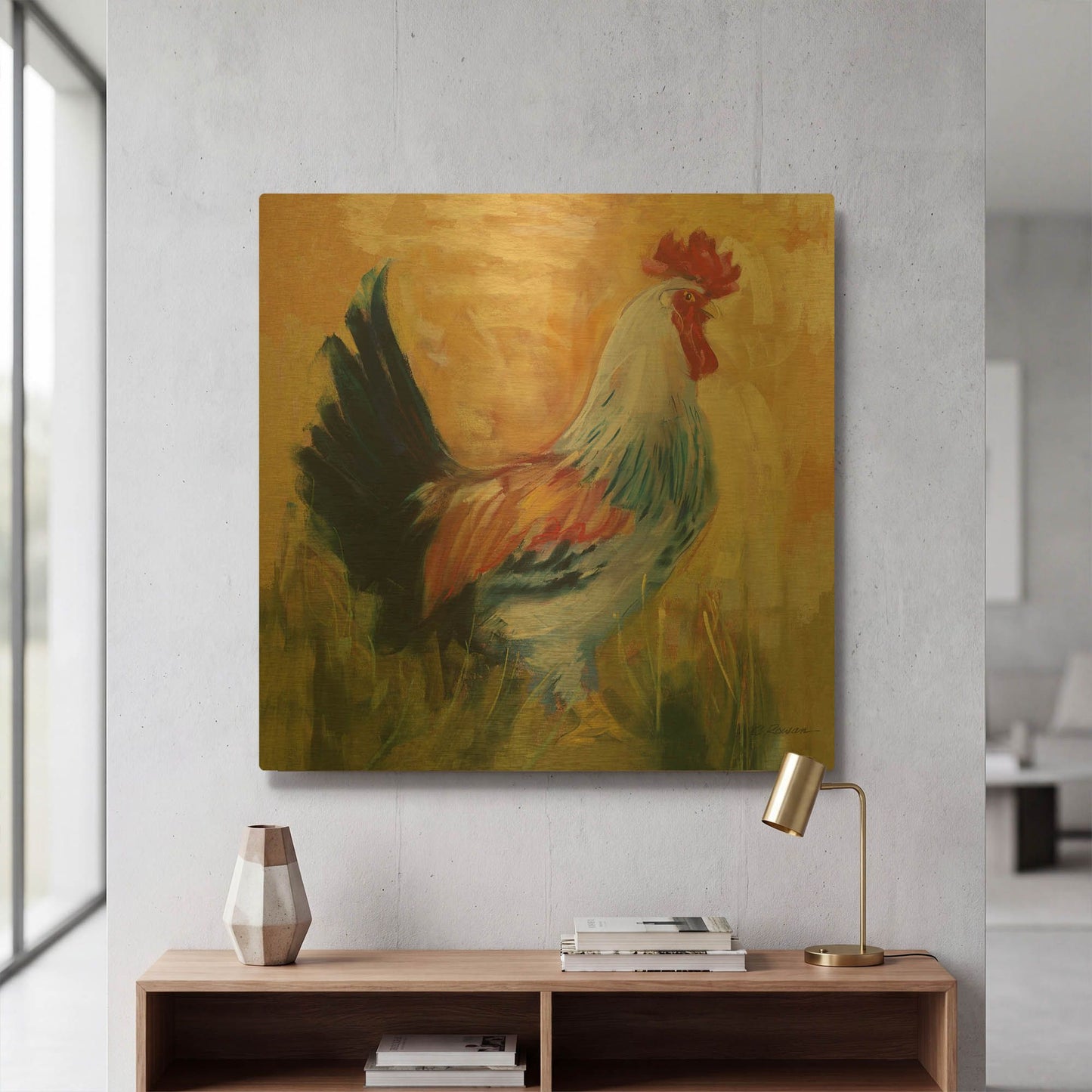 'Horace' By Carol Rowan Gold Metal Wall Art