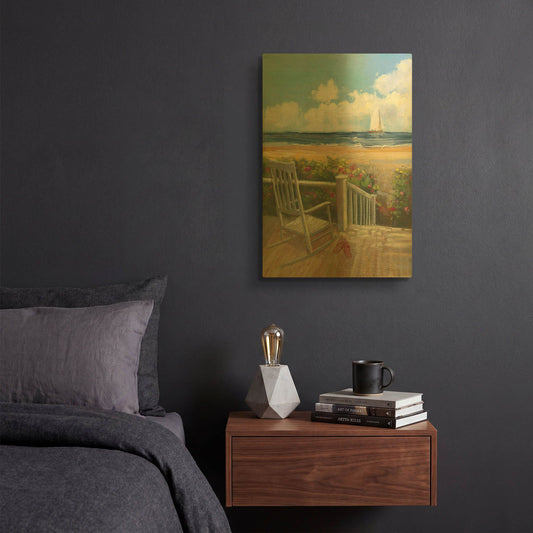 'By The Sea I' By Carol Rowan Gold Metal Wall Art