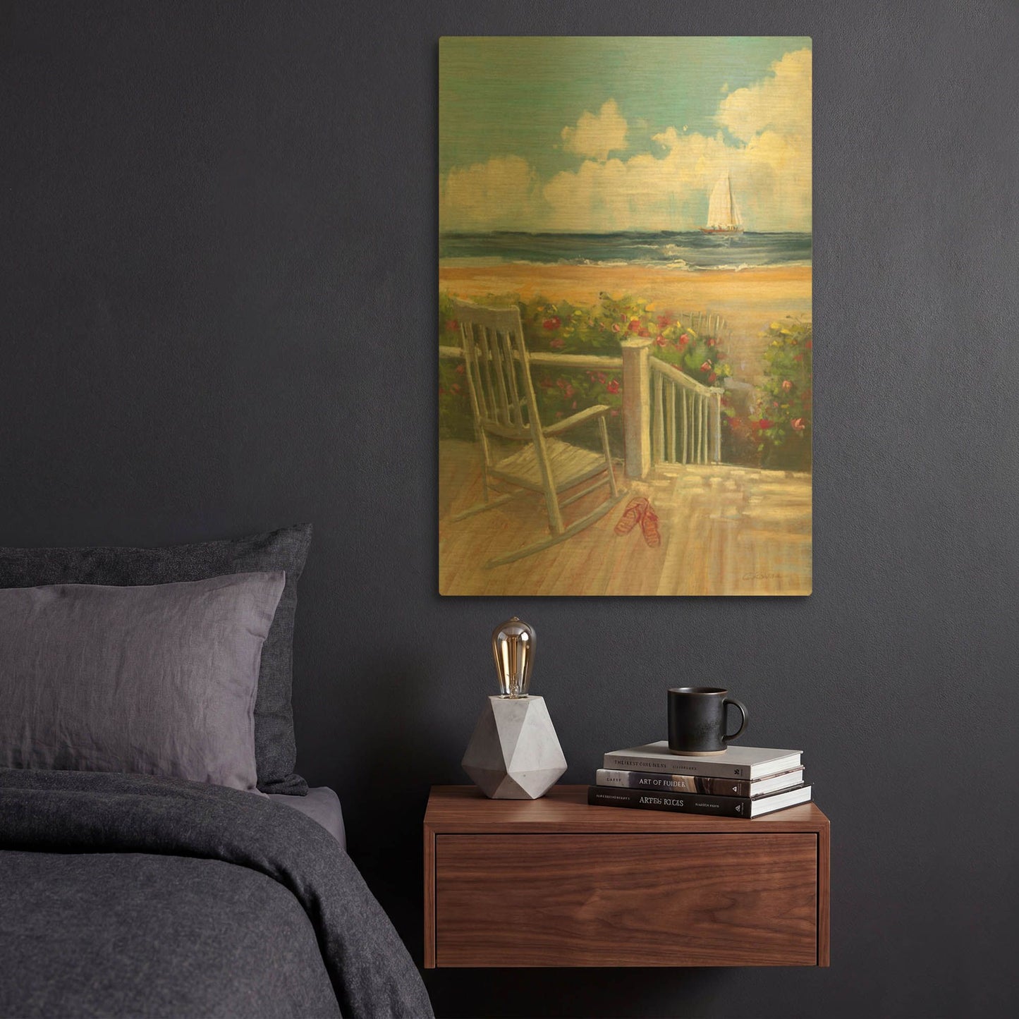 'By The Sea I' By Carol Rowan Gold Metal Wall Art