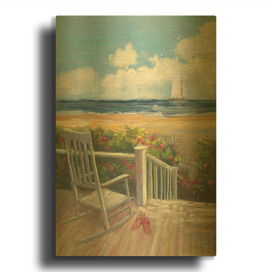 'By The Sea I' By Carol Rowan Gold Metal Wall Art