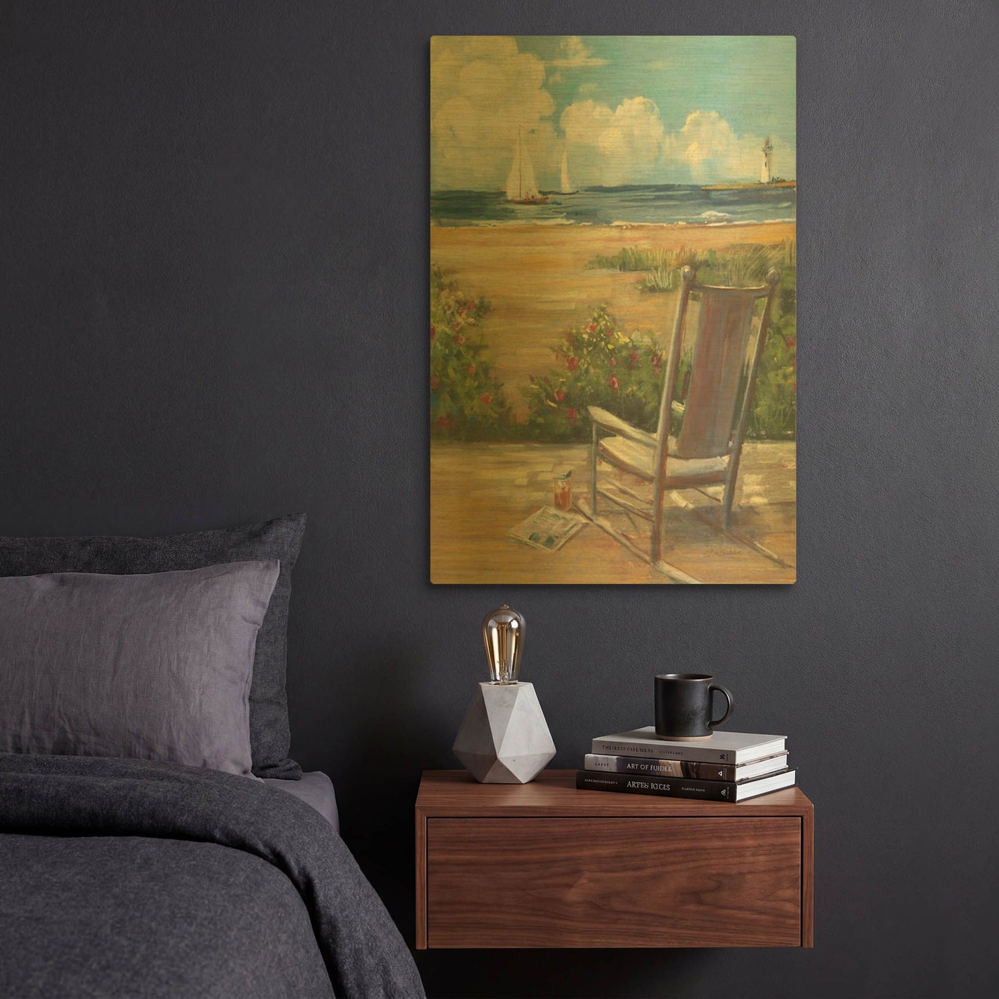 'By The Sea II' By Carol Rowan Gold Metal Wall Art
