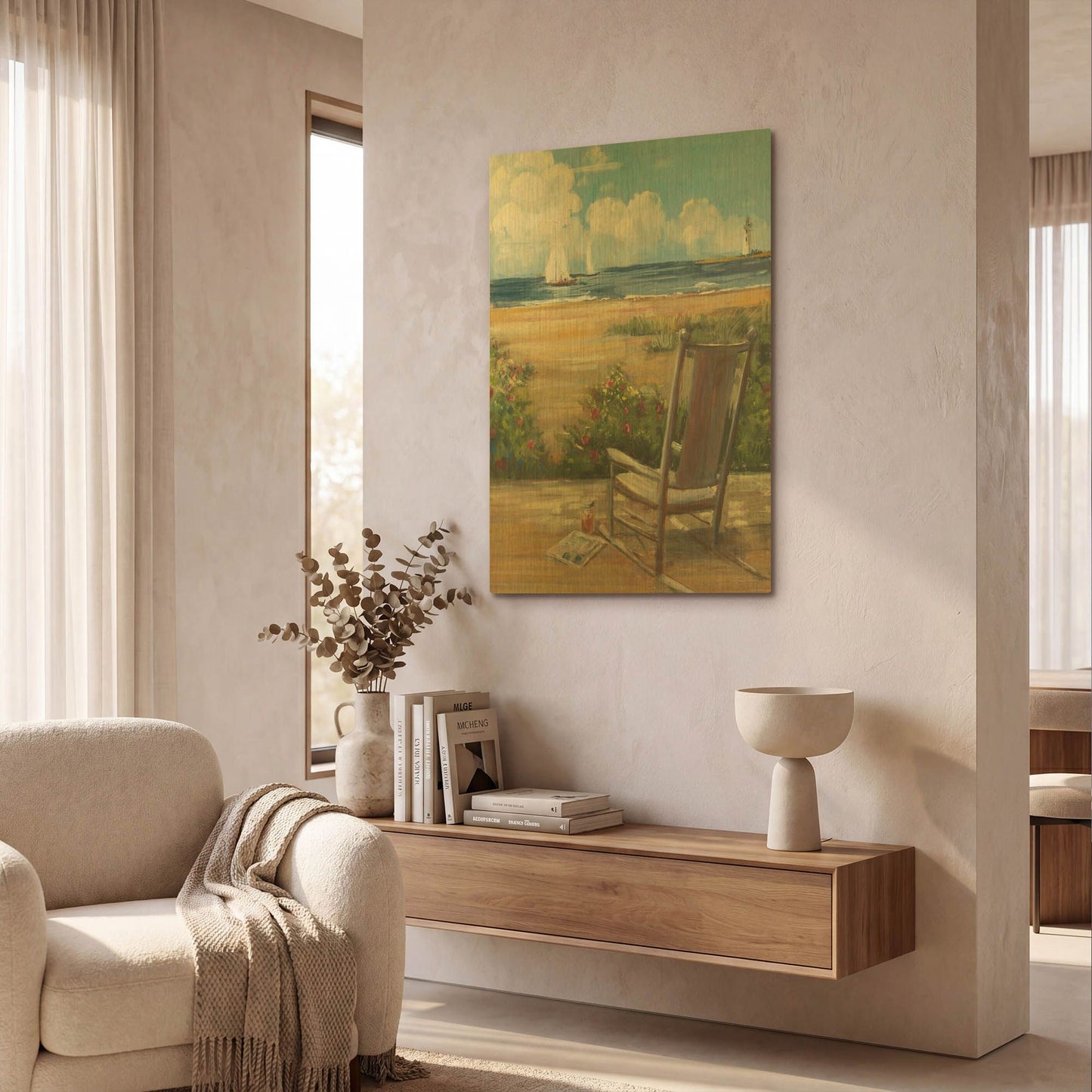 'By The Sea II' By Carol Rowan Gold Metal Wall Art
