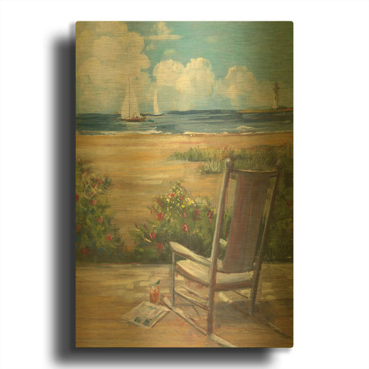 'By The Sea II' By Carol Rowan Gold Metal Wall Art