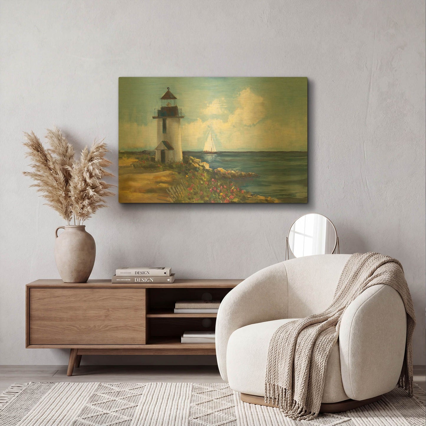 'Sunday Morning Sail' By Carol Rowan Gold Metal Wall Art