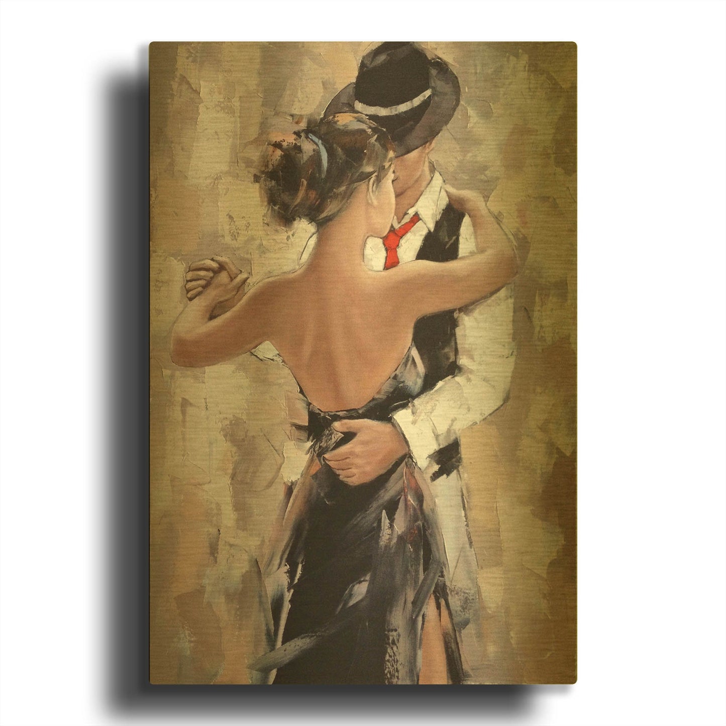 'Tango' By Alexander Gunin Gold Metal Wall Art