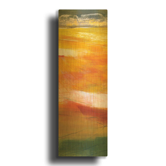 'Bog Journey II V2' By Jo Maye Gold Metal Wall Art
