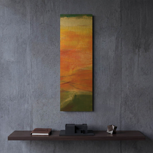 'Bog Journey III V2' By Jo Maye Gold Metal Wall Art